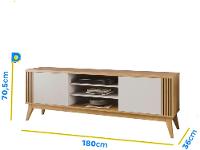 Rack para TV até 60” Bancada 2 Portas EDN Móveis Legacy - 4