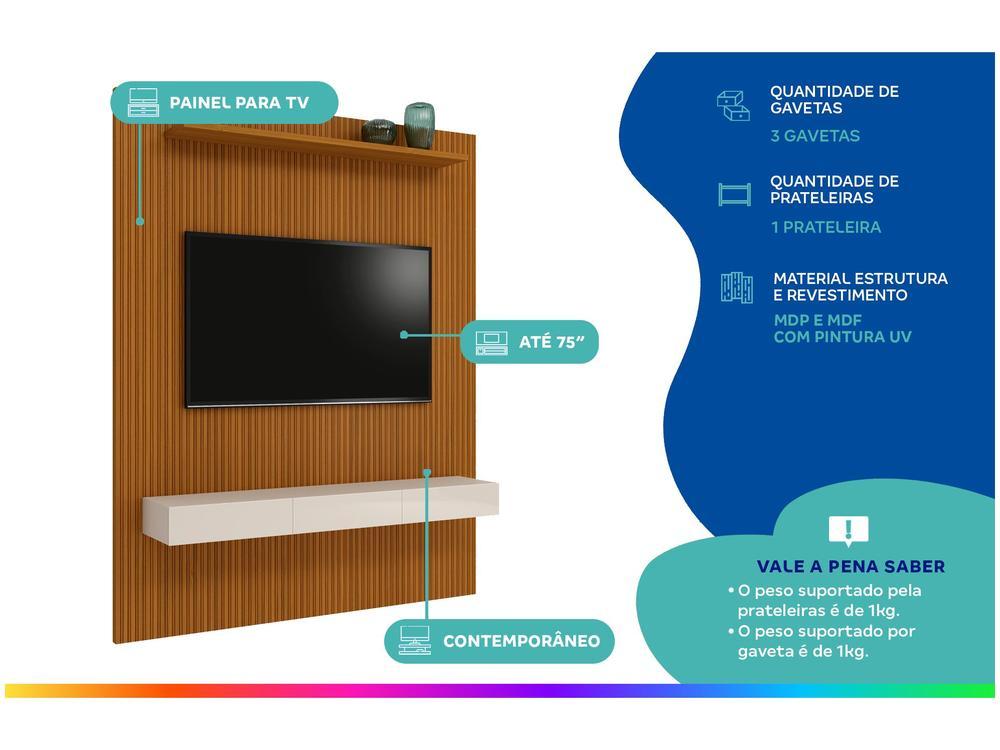 Painel para TV até 75” EDN Móveis Turin - 2