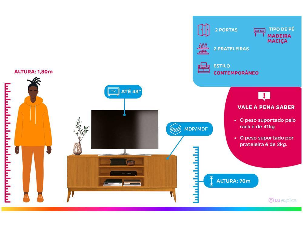 Rack para TV até 43” Bancada 2 Portas EDN Móveis - 2