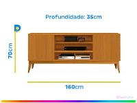 Rack para TV até 43” Bancada 2 Portas EDN Móveis - 4