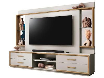 Estante Home para TV até 75” 4 Gavetas EDN Móveis Len