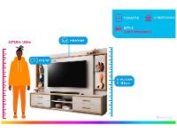 Estante Home para TV até 75” 4 Gavetas EDN Móveis Leni - 2
