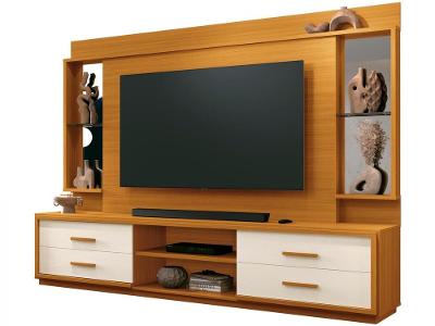 Estante Home para TV até 75” 4 Gavetas EDN Móveis Len