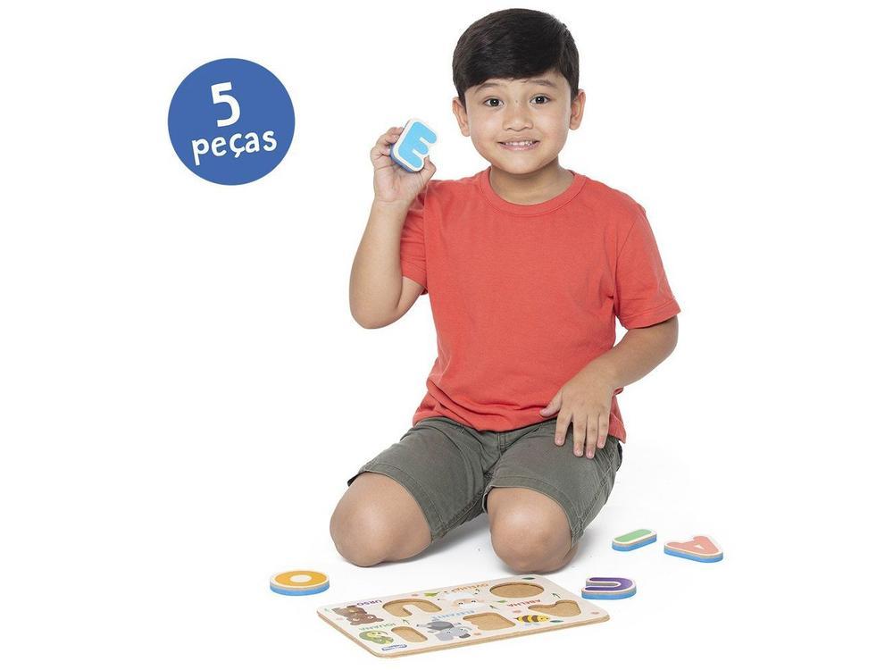 Brinquedo de Encaixar Maderá Encaixando Vogais - 8