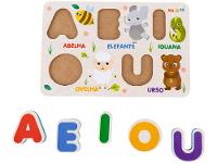 Brinquedo de Encaixar Maderá Encaixando Vogais - 3