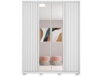 Guarda-roupa Solteiro com Espelho 4 Portas 3 Gavetas Caemmun Belize Ripado - 6