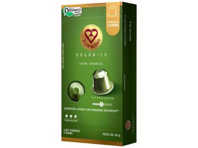 Cápsula de Café Mogiana Paulista 3 Corações Espresso Arábica Orgânico 10 Cápsulas