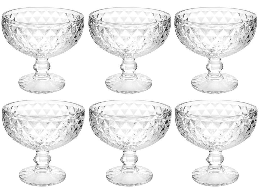 Jogo de Taças  de Sobremesa de Vidro 380ml 6 Peças Haus Concept Bico de Jaca - 11