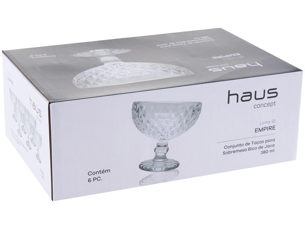 Jogo de Taças  de Sobremesa de Vidro 380ml 6 Peças Haus Concept Bico de Jaca - 10