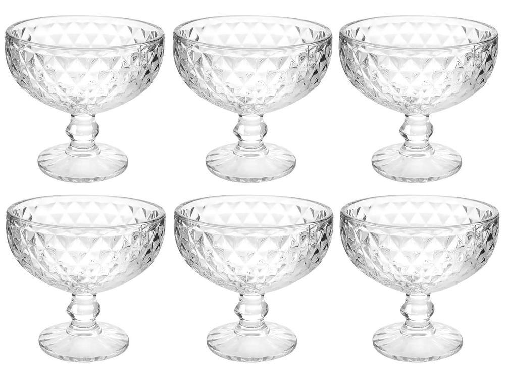 Jogo de Taças  de Sobremesa de Vidro 380ml 6 Peças Haus Concept Bico de Jaca - 5