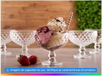 Jogo de Taças  de Sobremesa de Vidro 380ml 6 Peças Haus Concept Bico de Jaca - 12