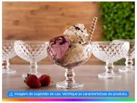 Jogo de Taças  de Sobremesa de Vidro 380ml 6 Peças Haus Concept Bico de Jaca - 3