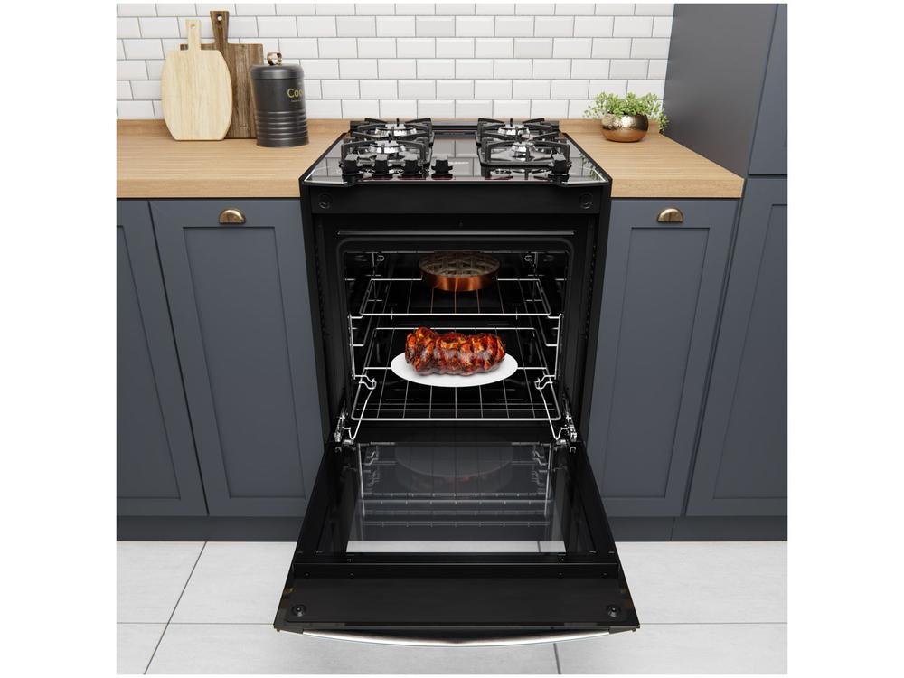 Fogão 4 Bocas de Embutir Dako Preto Mesa de Vidro Diplomata - 12