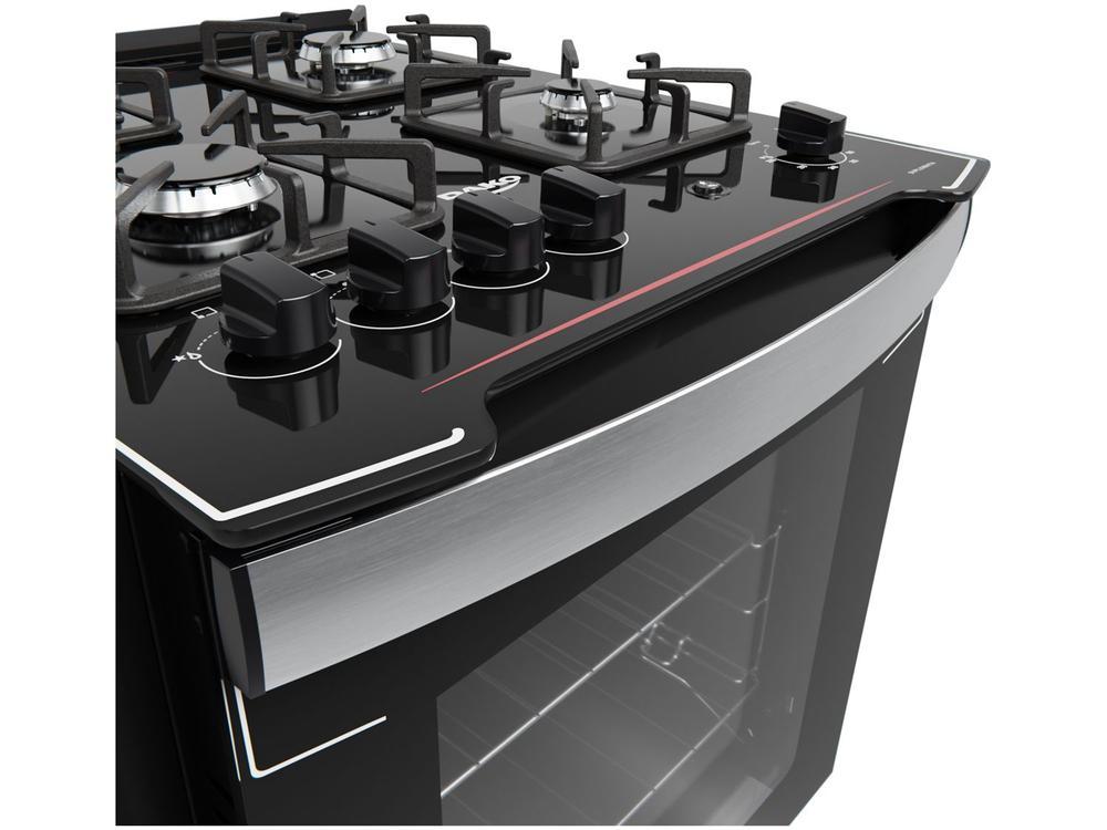 Fogão 4 Bocas de Embutir Dako Preto Mesa de Vidro Diplomata - 16