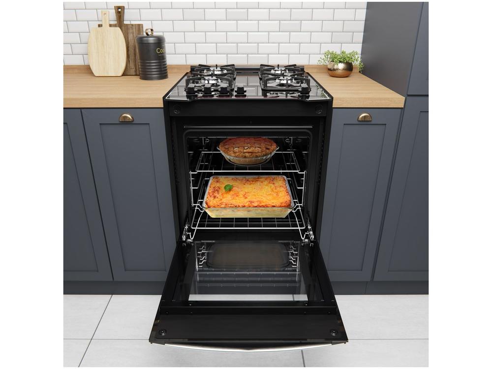 Fogão 4 Bocas de Embutir Dako Preto Mesa de Vidro Diplomata - 4