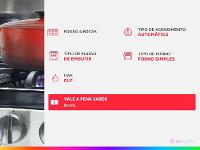 Fogão 4 Bocas de Embutir Dako Preto Mesa de Vidro Diplomata - 2