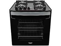 Fogão 4 Bocas de Embutir Dako Preto Mesa de Vidro Diplomata - 1