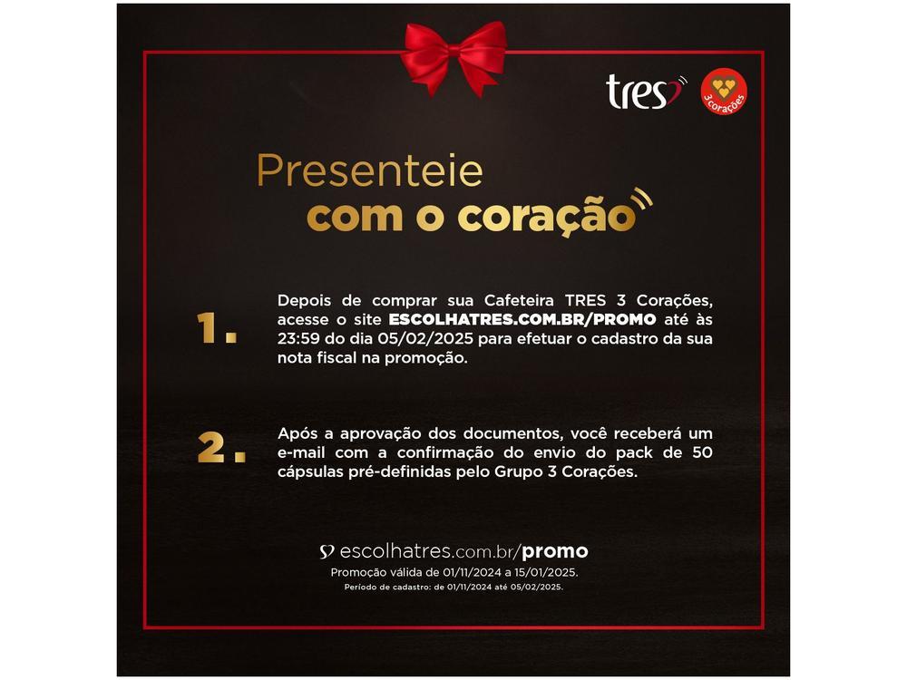 Cafeteira Espresso Tres Lov Vermelha - 15