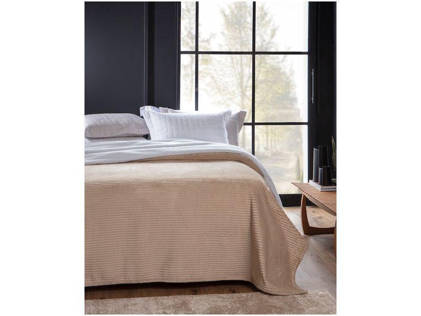 Cobertor Queen Jolitex Poliéster Dyuri Bege - 1