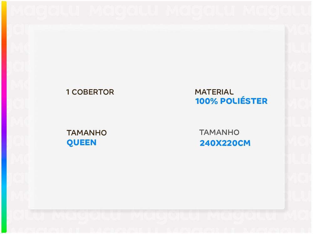 Cobertor Queen Jolitex Poliéster Dyuri Bege - 2