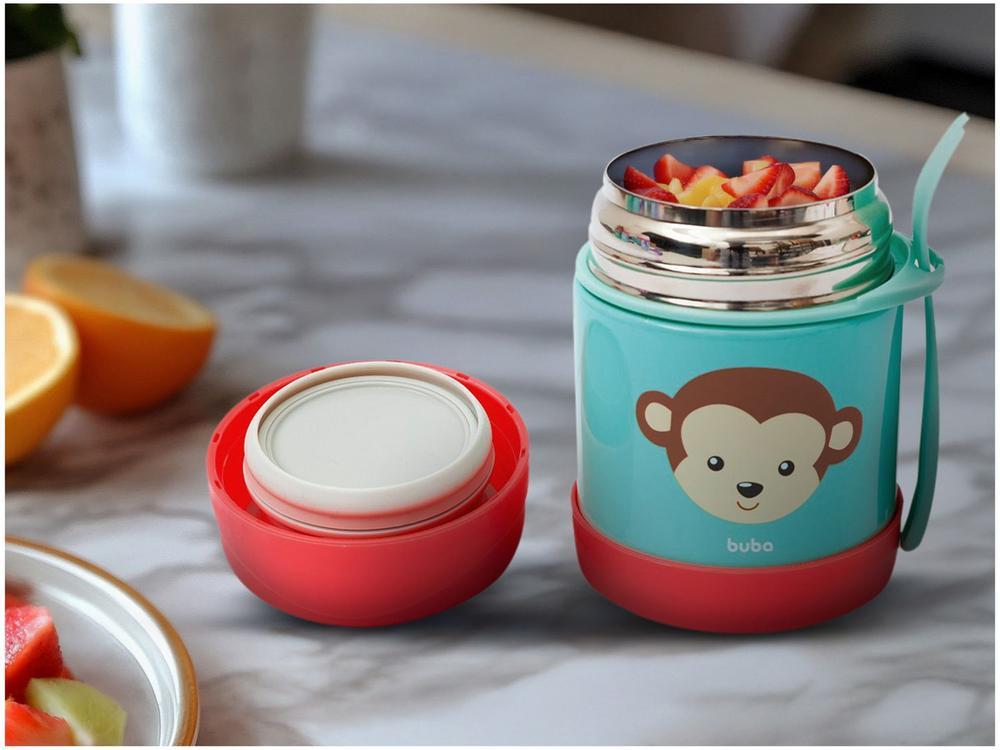 Pote Térmico Infantil Buba Animal Fun Macaco 320ml com Colher - 2
