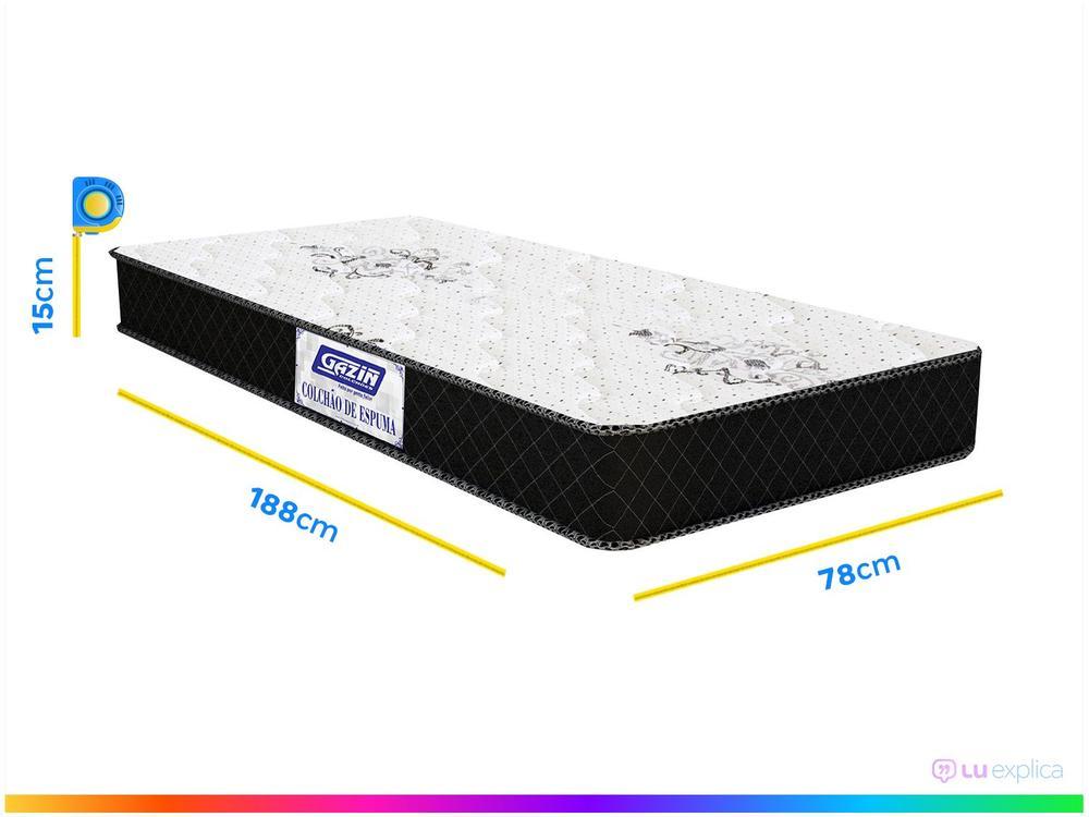 Colchão Solteiro Gazin de Espuma D33 15x78x188cm - 4