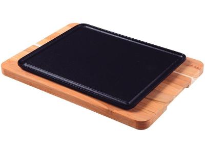 Chapa Grill de Ferro Fundido 35x25cm com Tábua Tramontina Mix