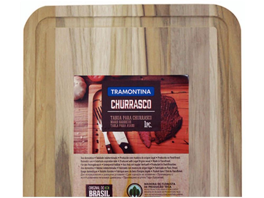 Tábua para Churrasco de Madeira Retangular Tramontina 34x23cm - 5