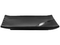 Prato Raso Preto Fosco para Comida Japonesa Retangular Haus Concept Fuji 57702006