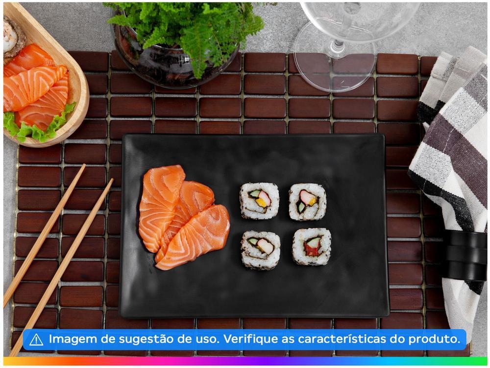 Prato Raso Preto Fosco para Comida Japonesa Retangular Haus Concept Osaka 57701002 - 2