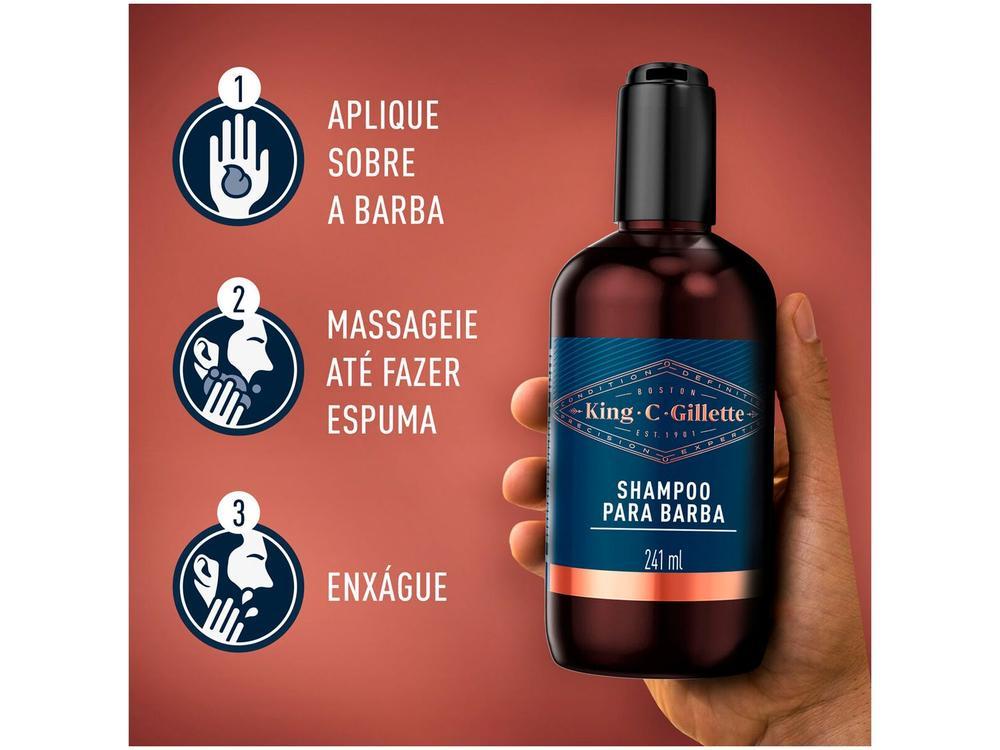 Shampoo para Barba Gillette King C 241ml - 12