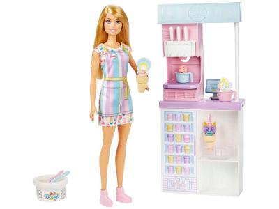 Boneca Barbie Sorveteria com Massinha Criativa Mattel