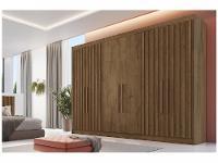 Guarda-roupa Casal 6 Portas 6 Gavetas Móveis Europa Ripado Potente - 1