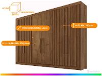 Guarda-roupa Casal 6 Portas 6 Gavetas Móveis Europa Ripado Potente - 3
