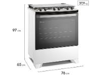 Fogão 5 Bocas Electrolux Branco Efficient PerfectCook FE5IB - 2