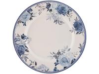 Aparelho de Jantar 12 Peças Alleanza Cerâmica Branco e Azul Redondo Antique - 6