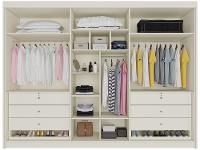 Guarda-roupa Casal com Espelho 6 Portas 6 Gavetas Móveis Europa Ripado Potente - 5