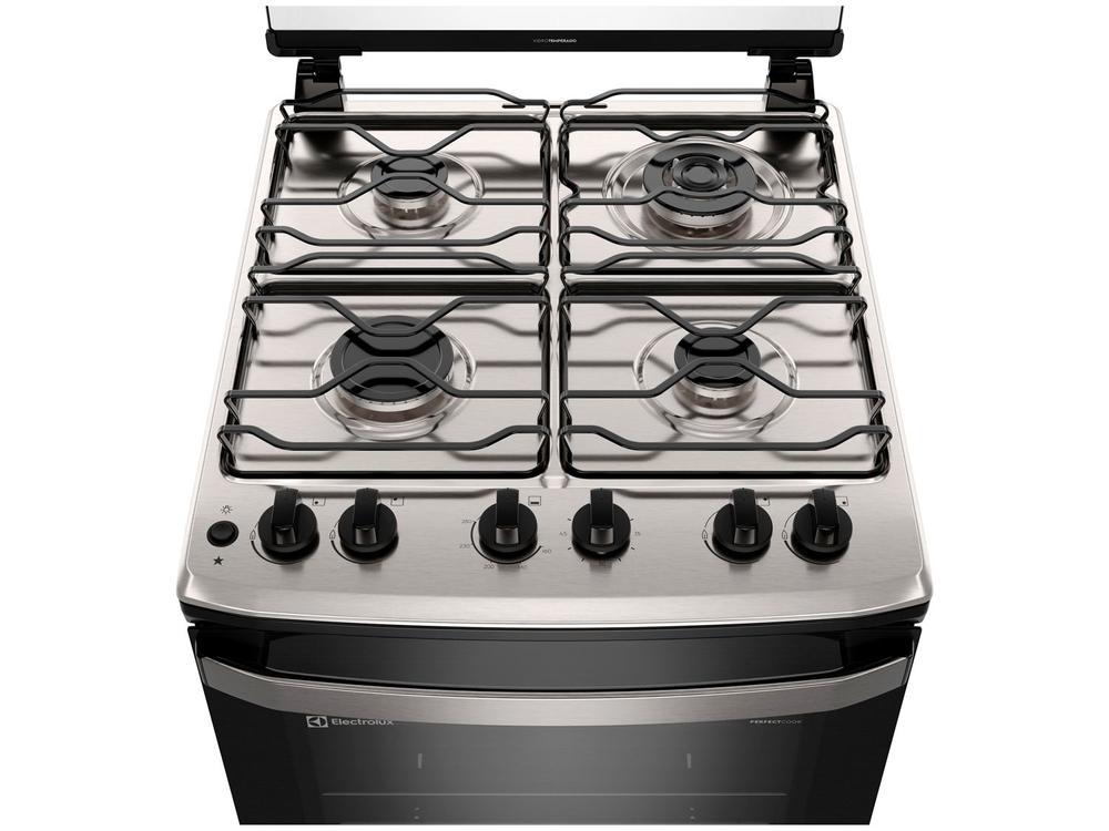 Fogão 4 Bocas Electrolux Preto com Timer VaporBake FE4TP - 13