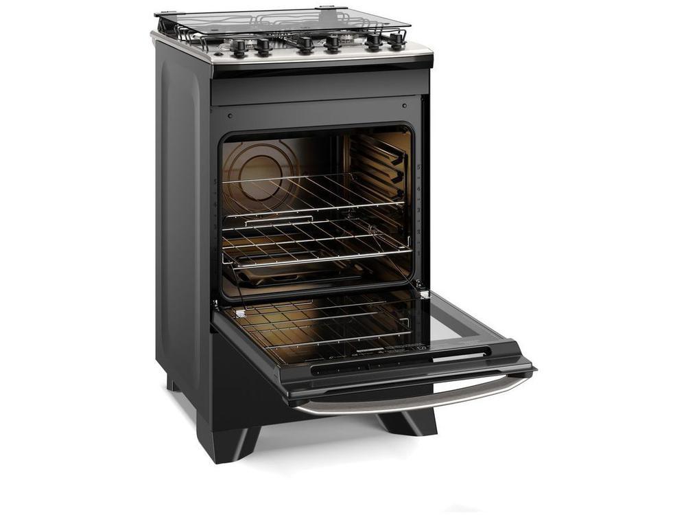 Fogão 4 Bocas Electrolux Preto com Timer VaporBake FE4TP - 5