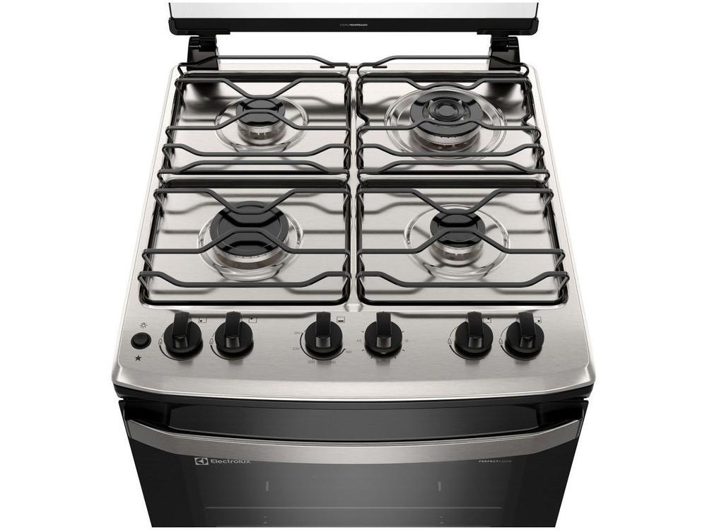 Fogão 4 Bocas Electrolux Preto com Timer VaporBake FE4TP - 6