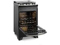 Fogão 4 Bocas Electrolux Preto com Timer VaporBake FE4TP - 5