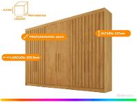 Guarda-roupa Casal 6 Portas 6 Gavetas Móveis Europa Ripado Potente - 3