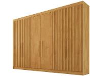 Guarda-roupa Casal 6 Portas 6 Gavetas Móveis Europa Ripado Potente