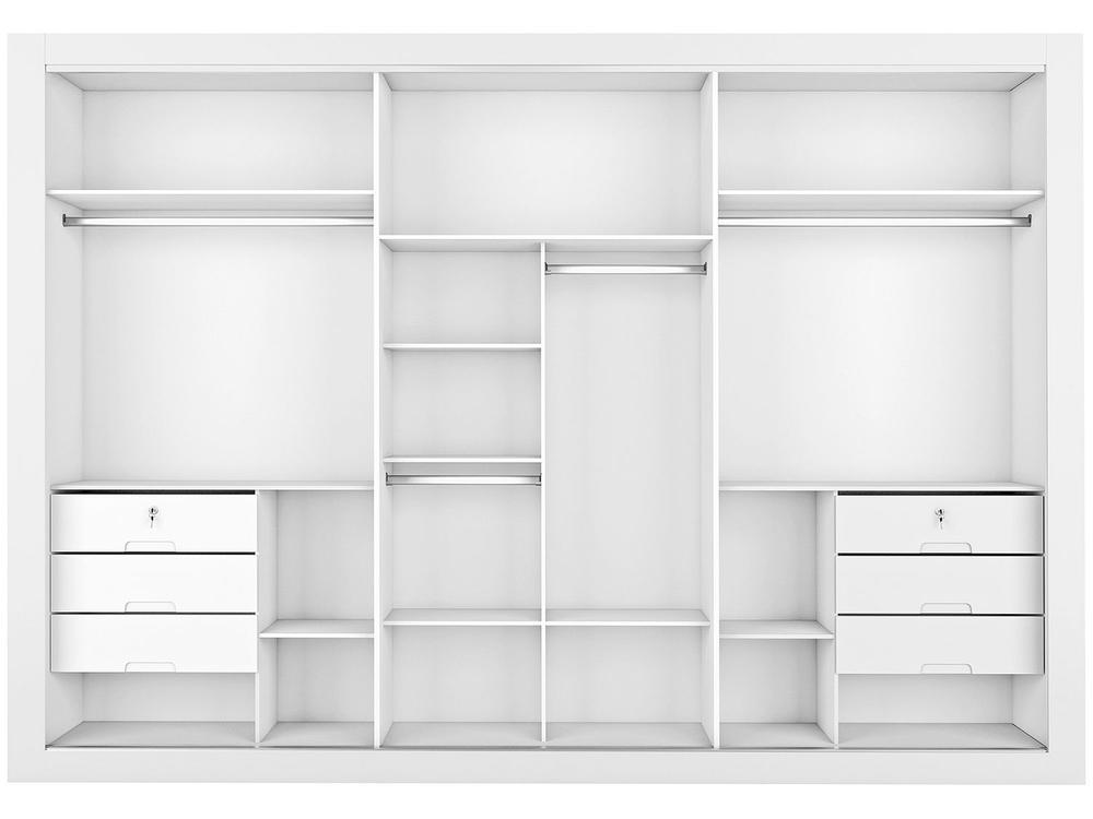 Guarda-roupa Casal com Espelho 3 Portas de Correr - 11