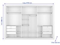 Guarda-roupa Casal com Espelho 3 Portas de Correr - 12