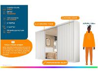 Guarda-roupa Casal com Espelho 3 Portas de Correr - 2