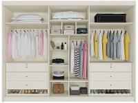 Guarda-roupa Casal com Espelho 6 Portas 6 Gavetas Móveis Europa Ripado Potente - 3