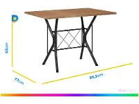 Mesa de Jantar 6 Cadeiras Retangular Preta - 3