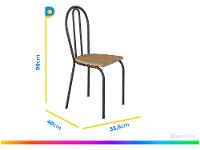 Mesa de Jantar 6 Cadeiras Retangular Preta