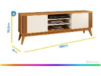 Rack para TV até 60” Bancada 2 Portas EDN Móveis - 4